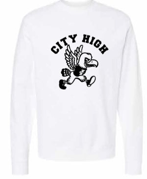 2026 City High Fall Spirit Store Independent Trading Co. - Unisex Midweight Crewneck Sweatshirt (Louie Design)