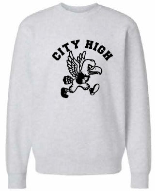 2026 City High Fall Spirit Store Independent Trading Co. - Unisex Midweight Crewneck Sweatshirt (Louie Design)