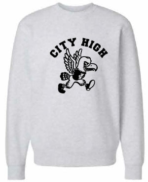 2026 City High Fall Spirit Store Independent Trading Co. - Unisex Midweight Crewneck Sweatshirt (Louie Design)