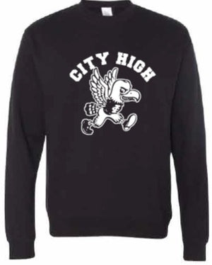 2026 City High Fall Spirit Store Independent Trading Co. - Unisex Midweight Crewneck Sweatshirt (Louie Design)