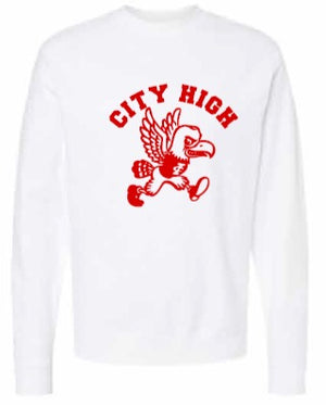 2026 City High Fall Spirit Store Independent Trading Co. - Unisex Midweight Crewneck Sweatshirt (Louie Design)