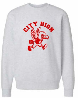 2026 City High Fall Spirit Store Independent Trading Co. - Unisex Midweight Crewneck Sweatshirt (Louie Design)