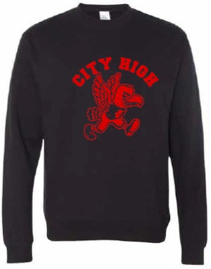 2026 City High Fall Spirit Store Independent Trading Co. - Unisex Midweight Crewneck Sweatshirt (Louie Design)