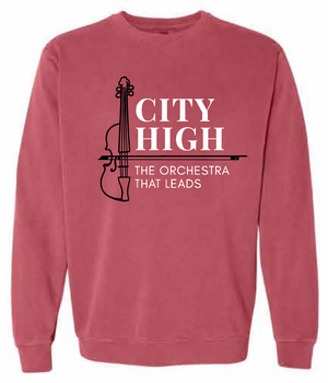2026 City High Orchestra Comfort Colors - Unisex Garment-Dyed Crewneck Sweatshirt