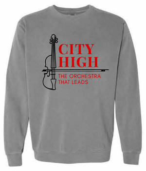 2026 City High Orchestra Comfort Colors - Unisex Garment-Dyed Crewneck Sweatshirt