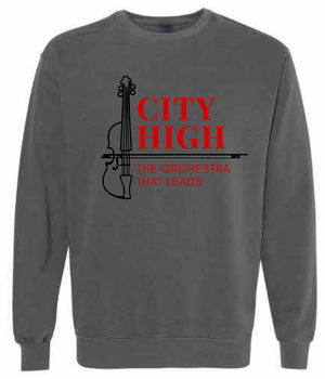 2026 City High Orchestra Comfort Colors - Unisex Garment-Dyed Crewneck Sweatshirt