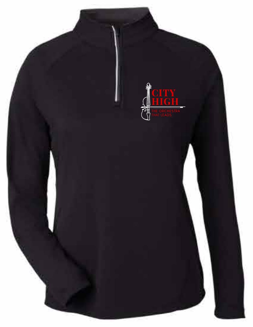 2026 City High Orchestra CORE365 - Women's Origin Performance Pique Quarter-Zip Pullover