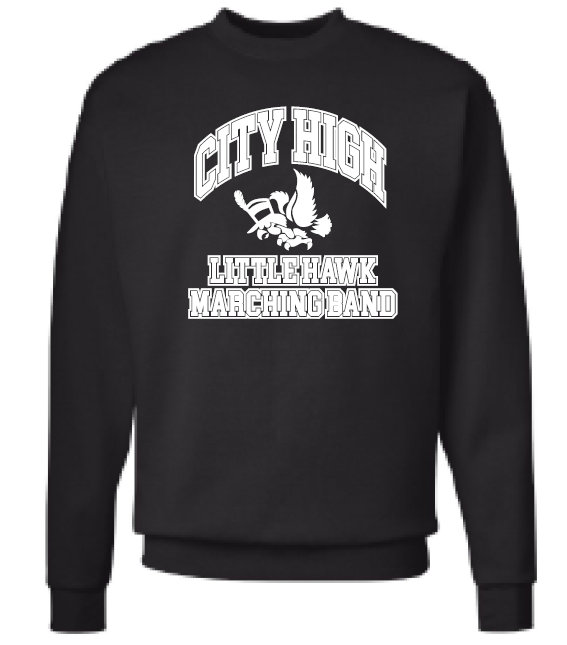 2023 City High Band Hanes - Ecosmart® Crewneck Sweatshirt (Marching Band Design)