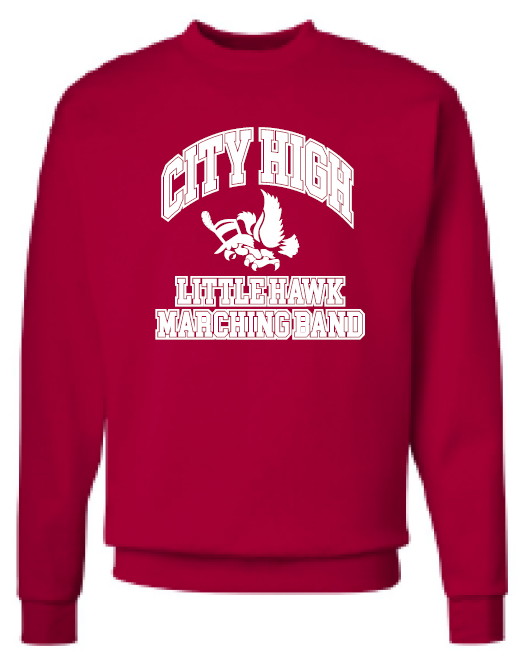 2023 City High Band Hanes - Ecosmart® Crewneck Sweatshirt (Marching Band Design)