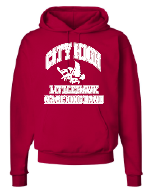 2023 City High Band Hanes - Ecosmart® Hooded Sweatshirt (Marching Band Design)