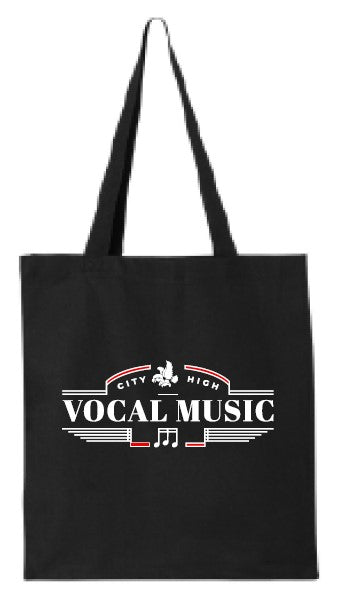 2024 City High Vocal Music and Show Choir Q-Tees - 14L Shopping Bag (Vocal Music Design)