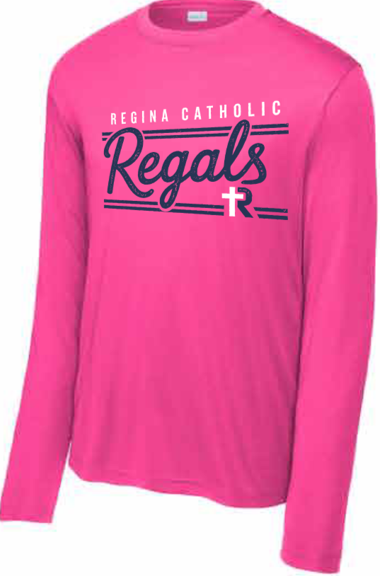 2026 Regina Pink Team 365 - Men's Zone Performance Long Sleeve T-Shirt