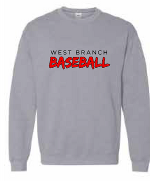 2026 West Branch Baseball Gildan - Softstyle® Midweight Crewneck Sweatshirt (Baseball)