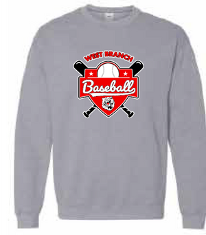 2026 West Branch Baseball Gildan - Softstyle® Midweight Crewneck Sweatshirt (Logo)