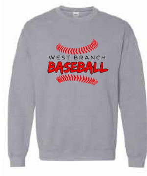 2026 West Branch Baseball Gildan - Softstyle® Midweight Crewneck Sweatshirt (Threads)