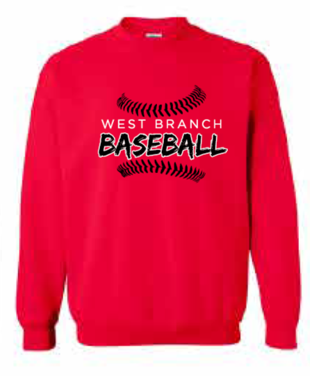 2026 West Branch Baseball Gildan - Softstyle® Midweight Crewneck Sweatshirt (Threads)
