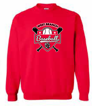 2026 West Branch Baseball Gildan - Softstyle® Midweight Crewneck Sweatshirt (Logo)