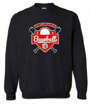 2026 West Branch Baseball Gildan - Softstyle® Midweight Crewneck Sweatshirt (Logo)