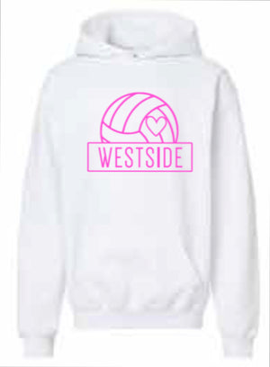 2025 Westside Volleyball (with Personalization Options) <b>Youth</b> Gildan - Softstyle® Midweight Hooded Sweatshirt (Volleyball Design)