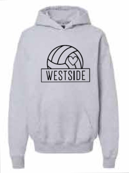 2025 Westside Volleyball (with Personalization Options) <b>Youth</b> Gildan - Softstyle® Midweight Hooded Sweatshirt (Volleyball Design)