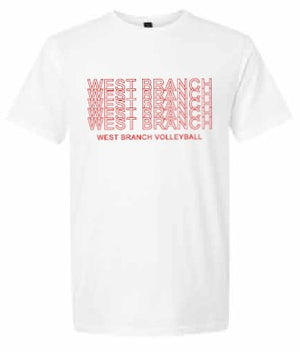 2026 West Branch Volleyball Gildan - Softstyle® T-Shirt (Letter Design)