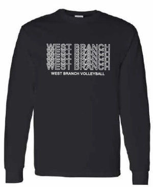 2026 West Branch Volleyball Gildan - Softstyle® Long Sleeve T-Shirt (Letter Design)