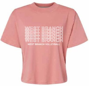 2026 West Branch Volleyball Lat - Women's Boxy Tee (Letter Design)