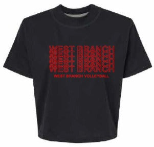 2026 West Branch Volleyball Lat - Women's Boxy Tee (Letter Design)