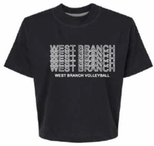 2026 West Branch Volleyball Lat - Women's Boxy Tee (Letter Design)
