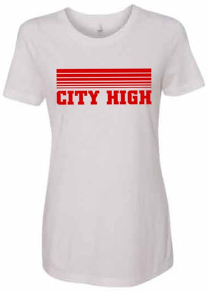 2026 City High Fall Spirit Store Next Level - Women's Ideal T-Shirt (Stripes Design)