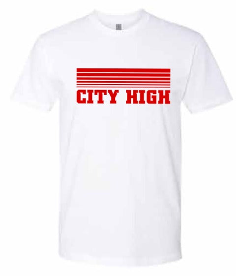 2026 City High Fall Spirit Store Next Level - Unisex Cotton T-Shirt (Stripes Design)