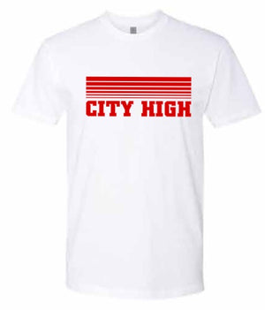2026 City High Fall Spirit Store Next Level - Unisex Cotton T-Shirt (Stripes Design)