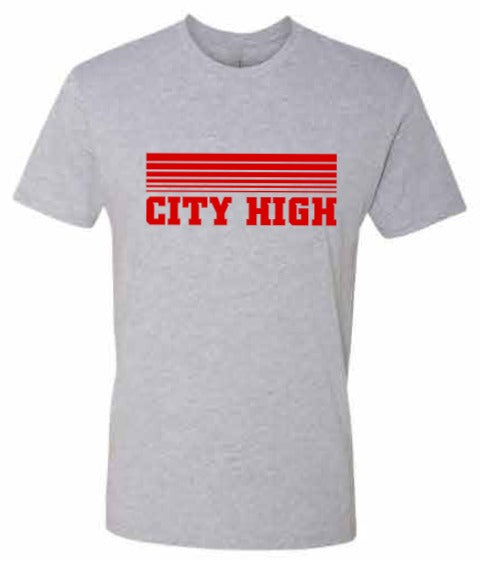 2026 City High Fall Spirit Store Next Level - Unisex Cotton T-Shirt (Stripes Design)