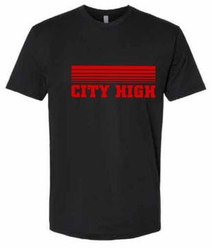 2026 City High Fall Spirit Store Next Level - Unisex Cotton T-Shirt (Stripes Design)