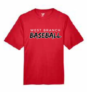 2026 West Branch Baseball Team 365 - Men's Zone Performance T-Shirt (Baseball)