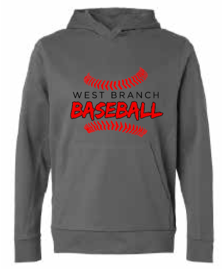 2026 West Branch Baseball Team 365 - Unisex Squad Hooded Tech Fleece Pullover (Threads)