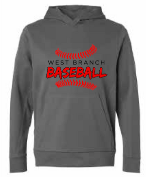 2026 West Branch Baseball Team 365 - Unisex Squad Hooded Tech Fleece Pullover (Threads)