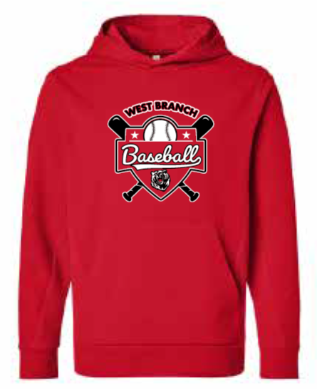 2026 West Branch Baseball Team 365 - Unisex Squad Hooded Tech Fleece Pullover (Logo)