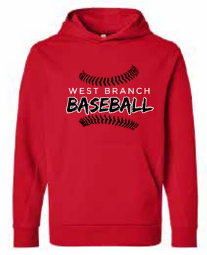 2026 West Branch Baseball Team 365 - Unisex Squad Hooded Tech Fleece Pullover (Threads)