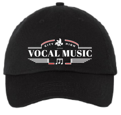 2024 City High Vocal Music and Show Choir Valucap - Adult Bio-Washed Classic Dad’s Cap (Vocal Music Design)