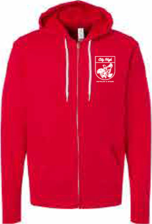 2025 City High Faculty and Staff Independent Trading Co. - Unisex Lightweight Full-Zip Hooded Sweatshirt (Crest Design)