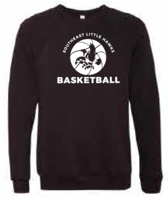 2025 Southeast Basketball BELLA + CANVAS - Sponge Fleece Raglan Crewneck Sweatshirt (Basketball Design)