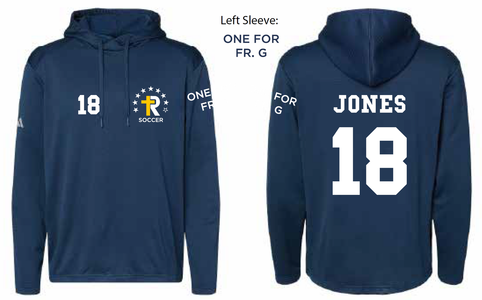 2025 Regina Soccer Adidas - Men's Textured Mixed Media Midweight Hooded Sweatshirt