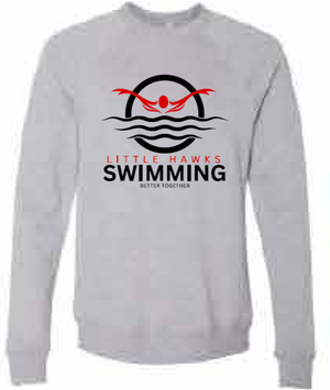 2025 Southeast Swimming BELLA + CANVAS - Sponge Fleece Raglan Crewneck Sweatshirt (Butterfly Design)