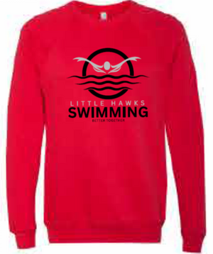 2025 Southeast Swimming BELLA + CANVAS - Sponge Fleece Raglan Crewneck Sweatshirt (Butterfly Design)