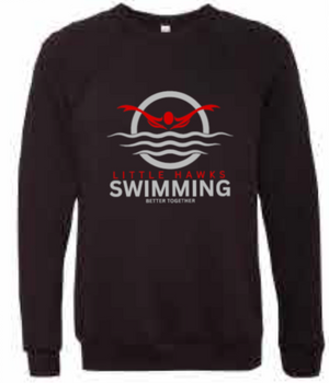 2025 Southeast Swimming BELLA + CANVAS - Sponge Fleece Raglan Crewneck Sweatshirt (Butterfly Design)