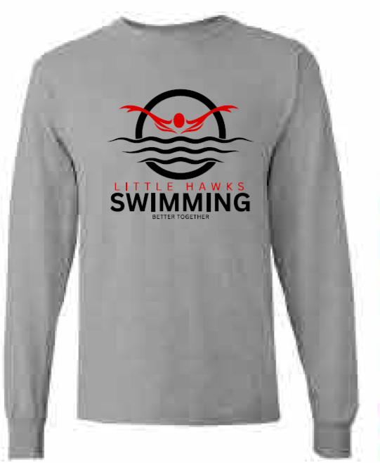2025 Southeast Swimming Gildan - Heavy Cotton™ Long Sleeve T-Shirt (Butterfly Design)