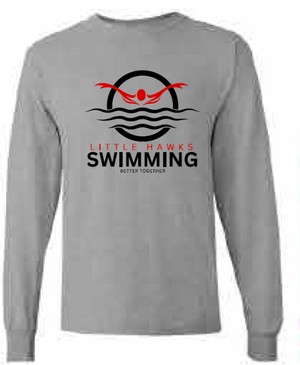 2025 Southeast Swimming Gildan - Heavy Cotton™ Long Sleeve T-Shirt (Butterfly Design)
