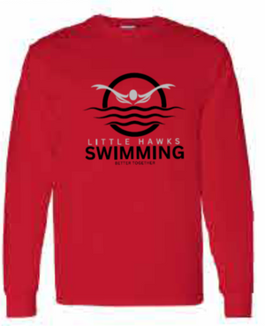 2025 Southeast Swimming Gildan - Heavy Cotton™ Long Sleeve T-Shirt (Butterfly Design)