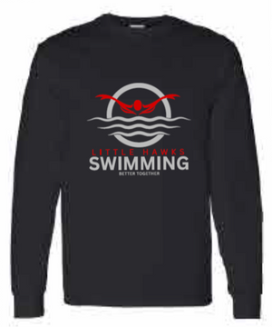 2025 Southeast Swimming Gildan - Heavy Cotton™ Long Sleeve T-Shirt (Butterfly Design)